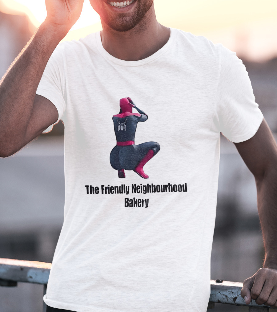 Sexy Spider Man The Friendly Neighbourhood Bakery Pose T-Shirt