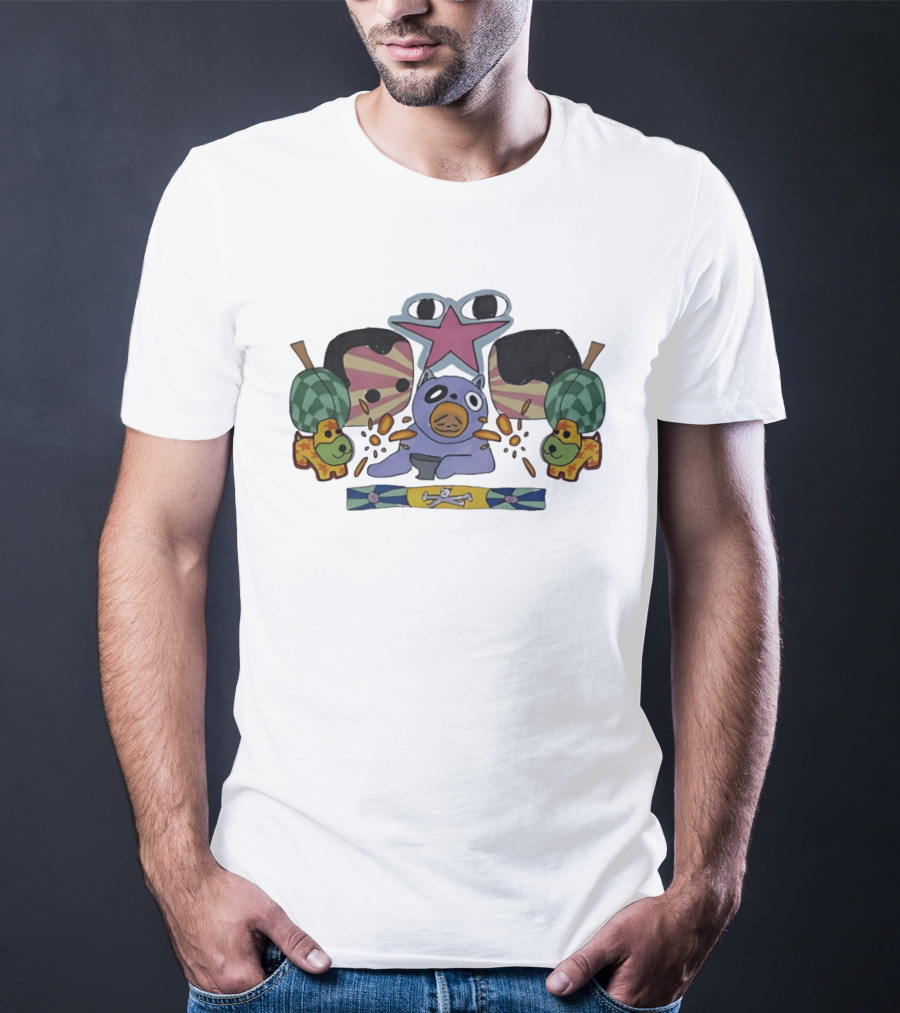 Purple Creature And Star With Puppets And Skulls T-Shirt