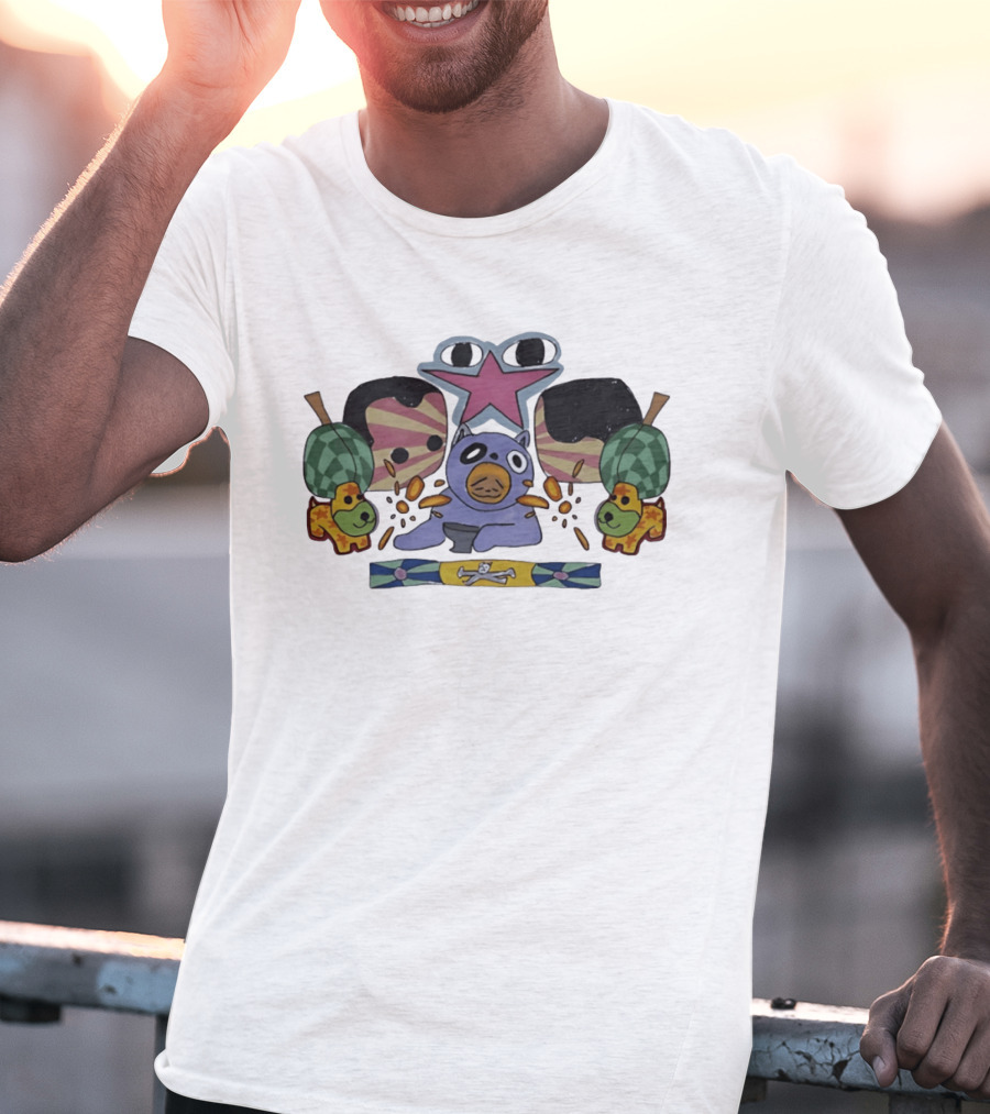 Purple Creature And Star With Puppets And Skulls T-Shirt