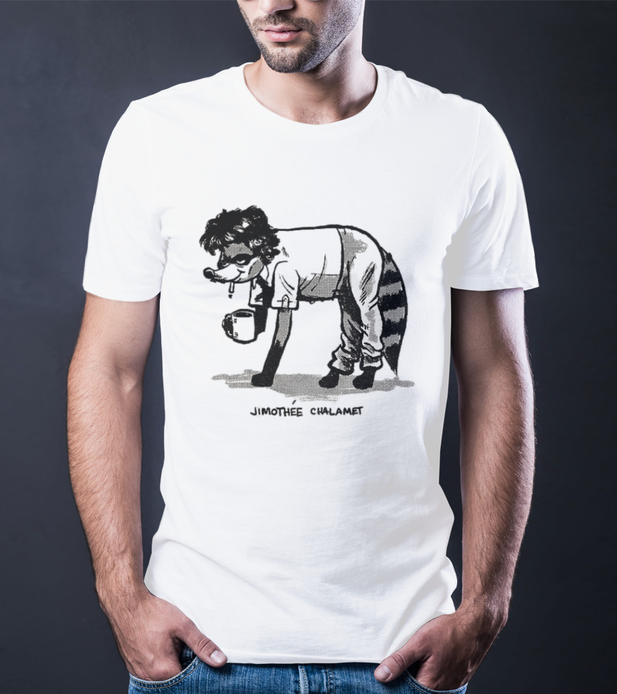 Timothée Chalamet Jimothy Raccoon 2026 Crossover Meme T-Shirt