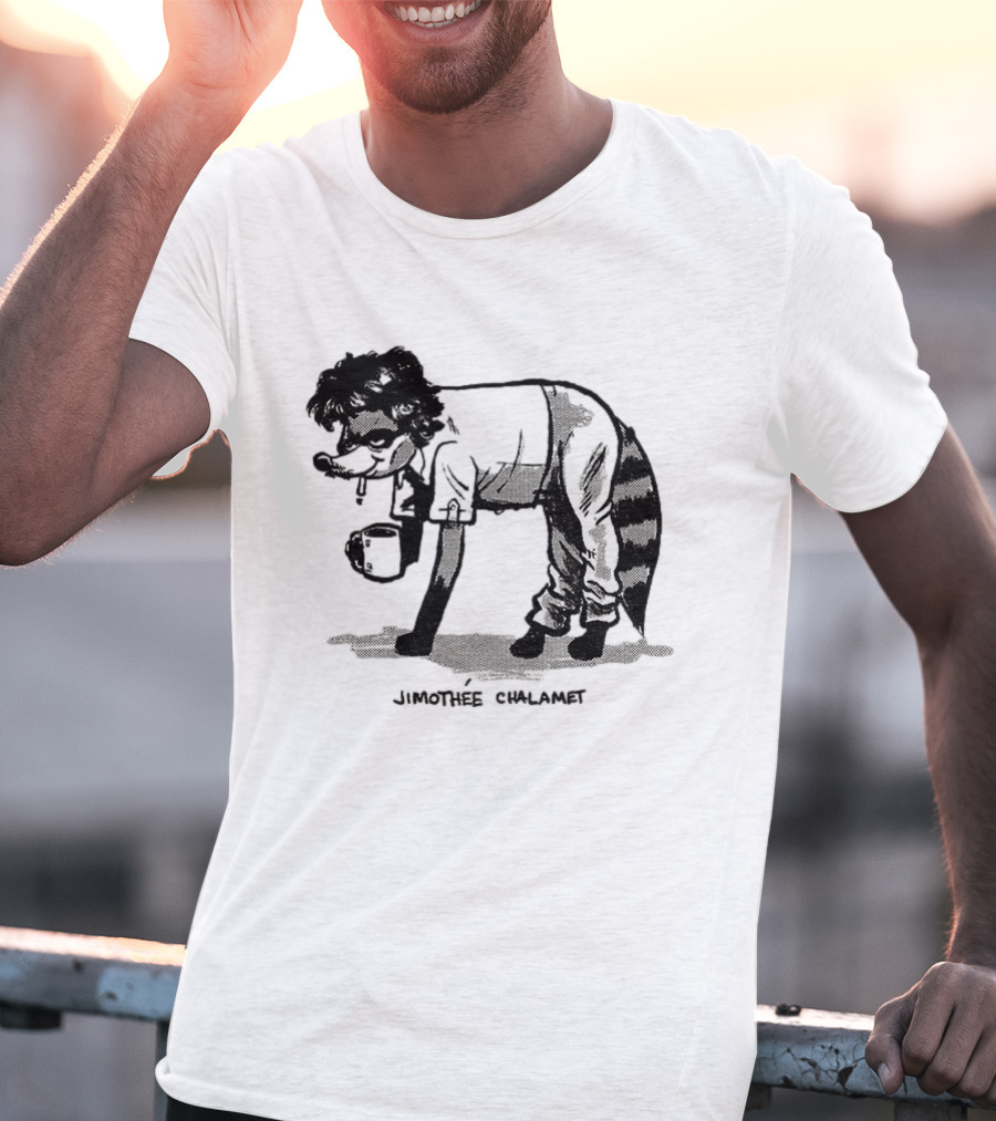 Timothée Chalamet Jimothy Raccoon 2026 Crossover Meme T-Shirt