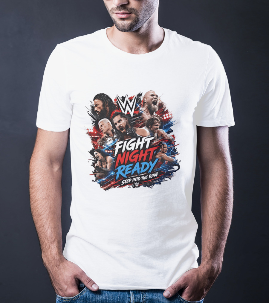 WWE Fight Night Ready Step Into The Ring SummerSlam Superstars T-Shirt