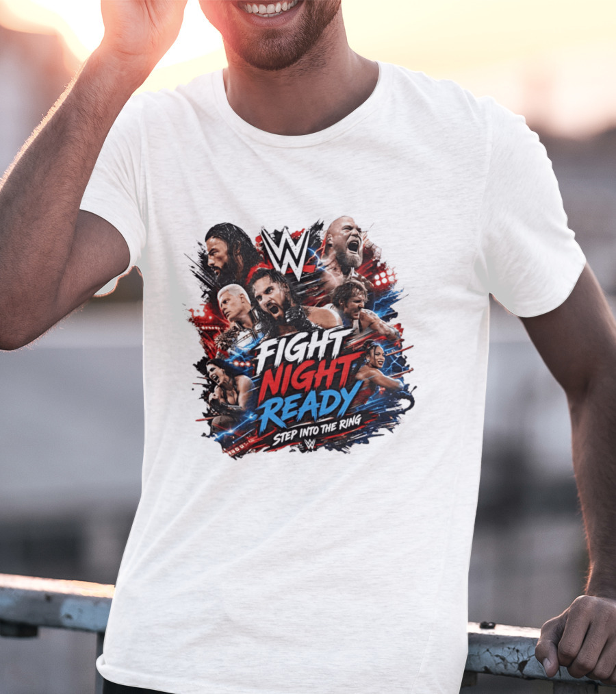 WWE Fight Night Ready Step Into The Ring SummerSlam Superstars T-Shirt