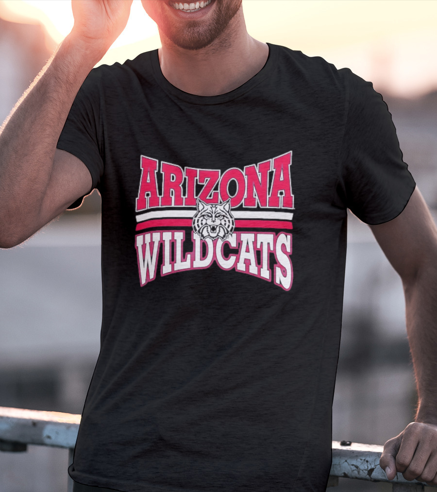 Arizona Wildcats NCAA Head Red White Stripes T-Shirt