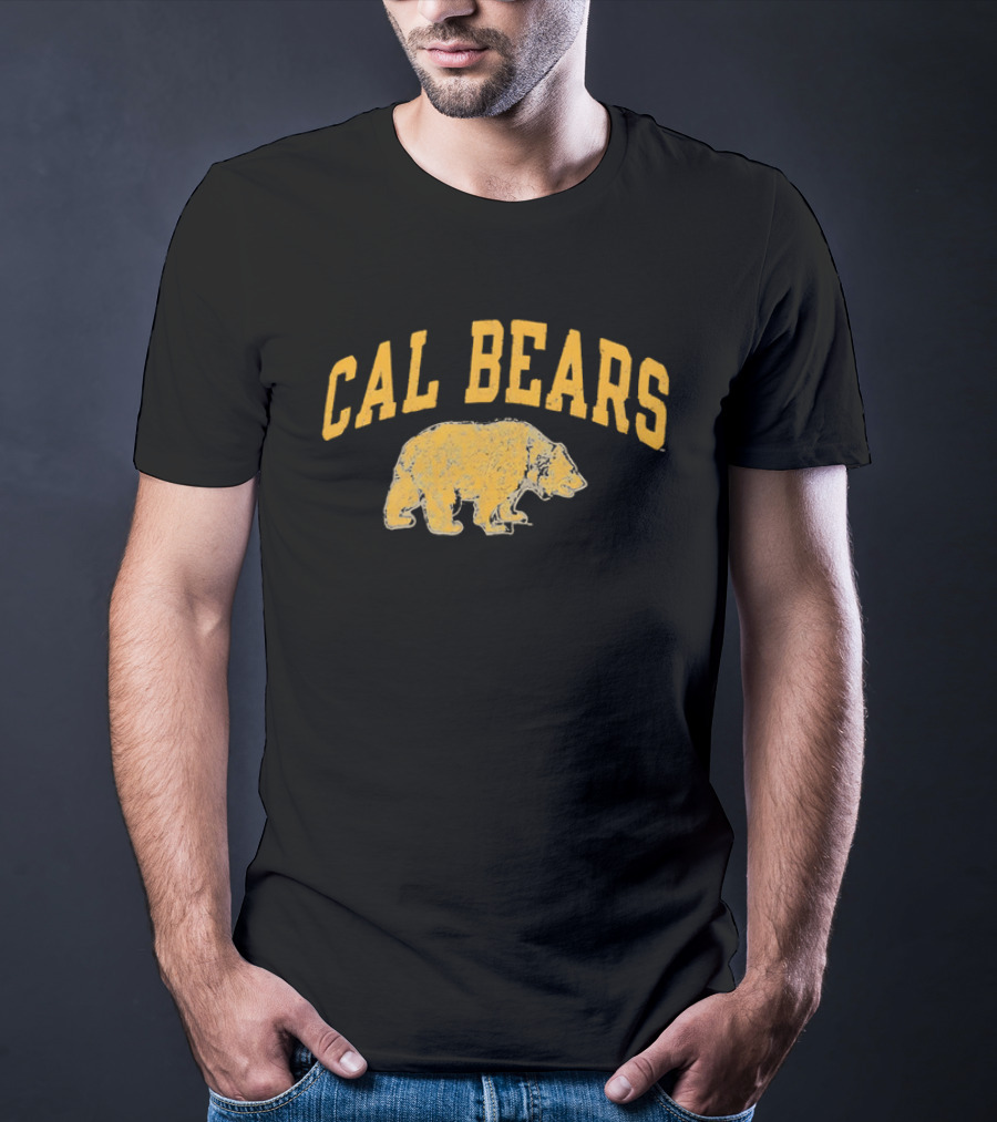 Cal Bears NCAA Distressed Grizzly Bear Profile T-Shirt
