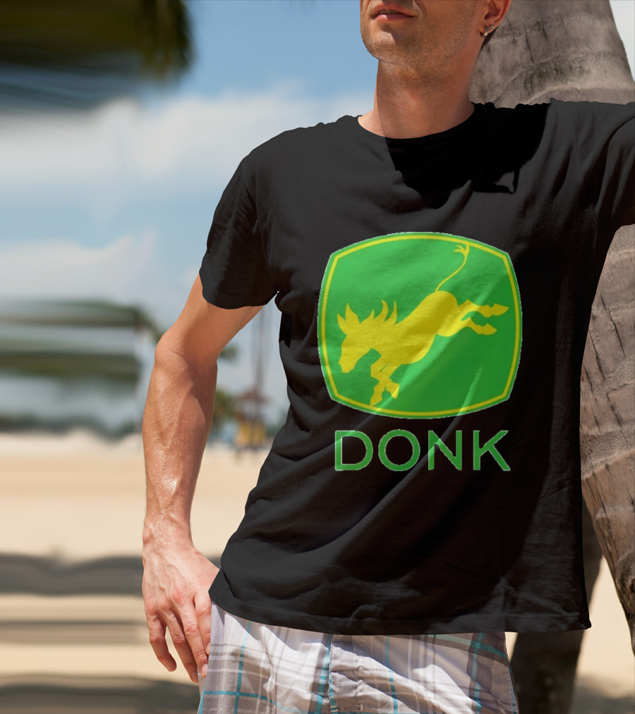 Donk Green And Yellow Farming Donkey T-Shirt