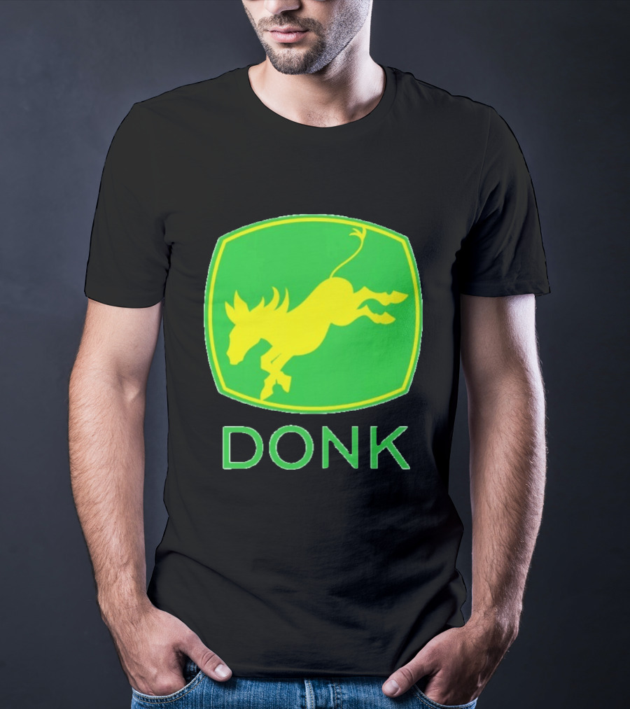 Donk Green And Yellow Farming Donkey T-Shirt