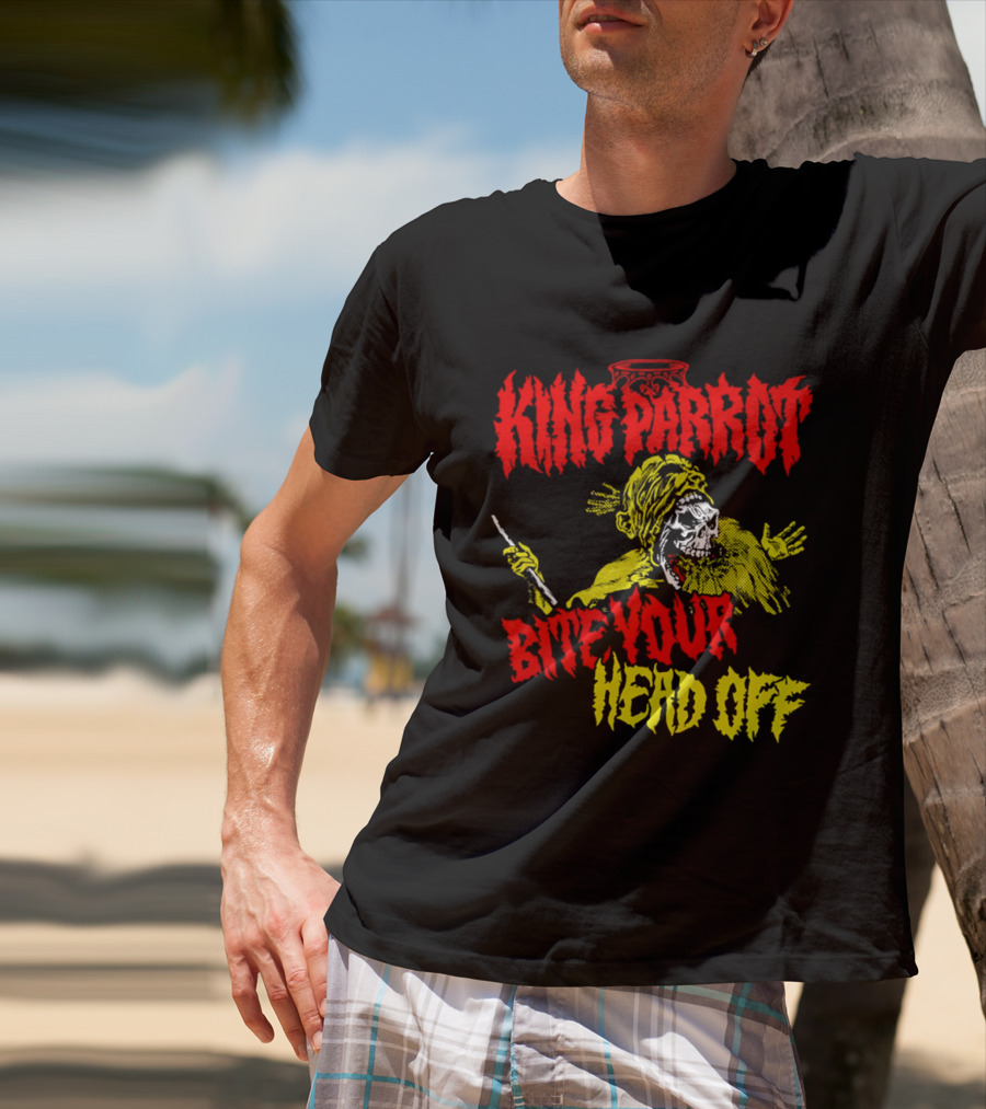King Parrot Bite Your Head Off Skull And Creature T-Shirt