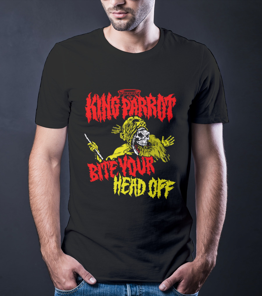 King Parrot Bite Your Head Off Skull And Creature T-Shirt