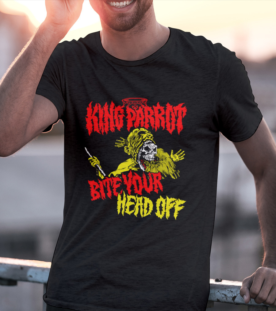 King Parrot Bite Your Head Off Skull And Creature T-Shirt