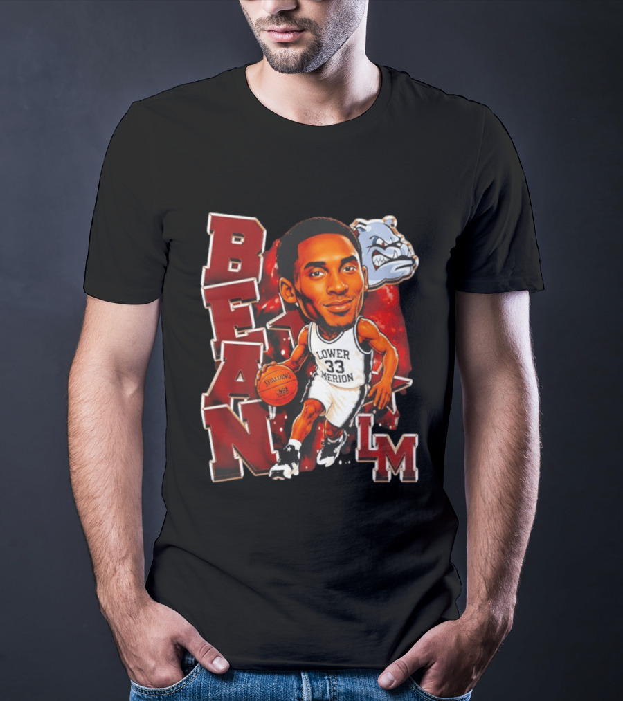 Kobe Bryant Lower Merion Aces Bean Spalding NBA Basketball LM Bulldog T-Shirt