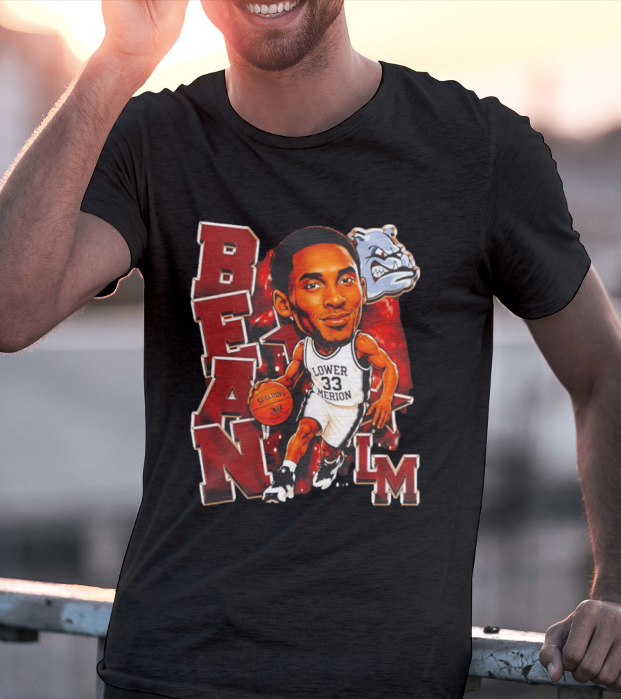 Kobe Bryant Lower Merion Aces Bean Spalding NBA Basketball LM Bulldog T-Shirt
