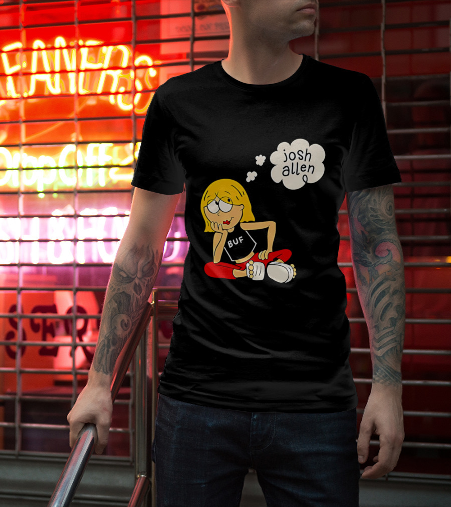 Lizzie McGuire BUF Josh Allen Dreaming Cartoon T-Shirt