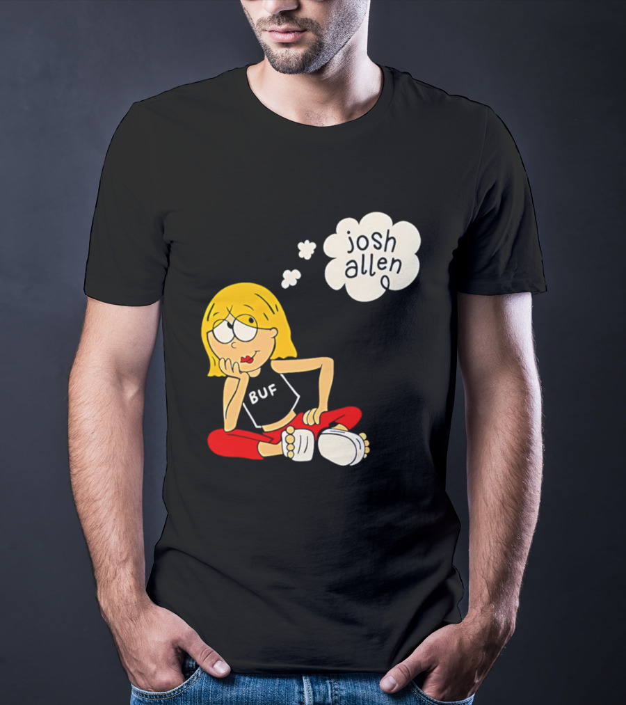 Lizzie McGuire BUF Josh Allen Dreaming Cartoon T-Shirt