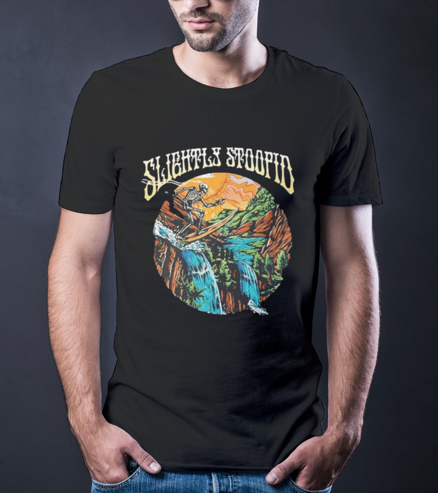Slightly Stoopid Skeleton Surfing Red Rocks August 8 2026 T-Shirt