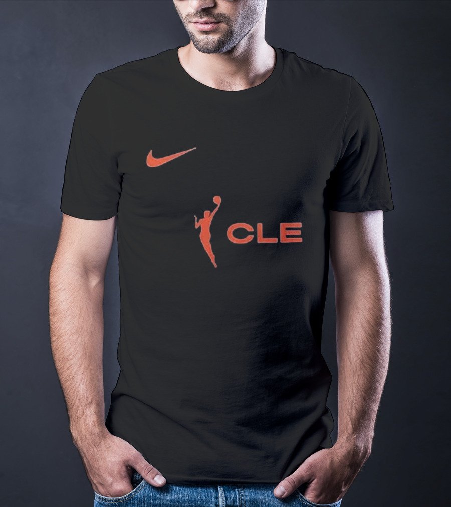 Nike WNBA Cleveland Basketball Icon CLE Orange T-Shirt