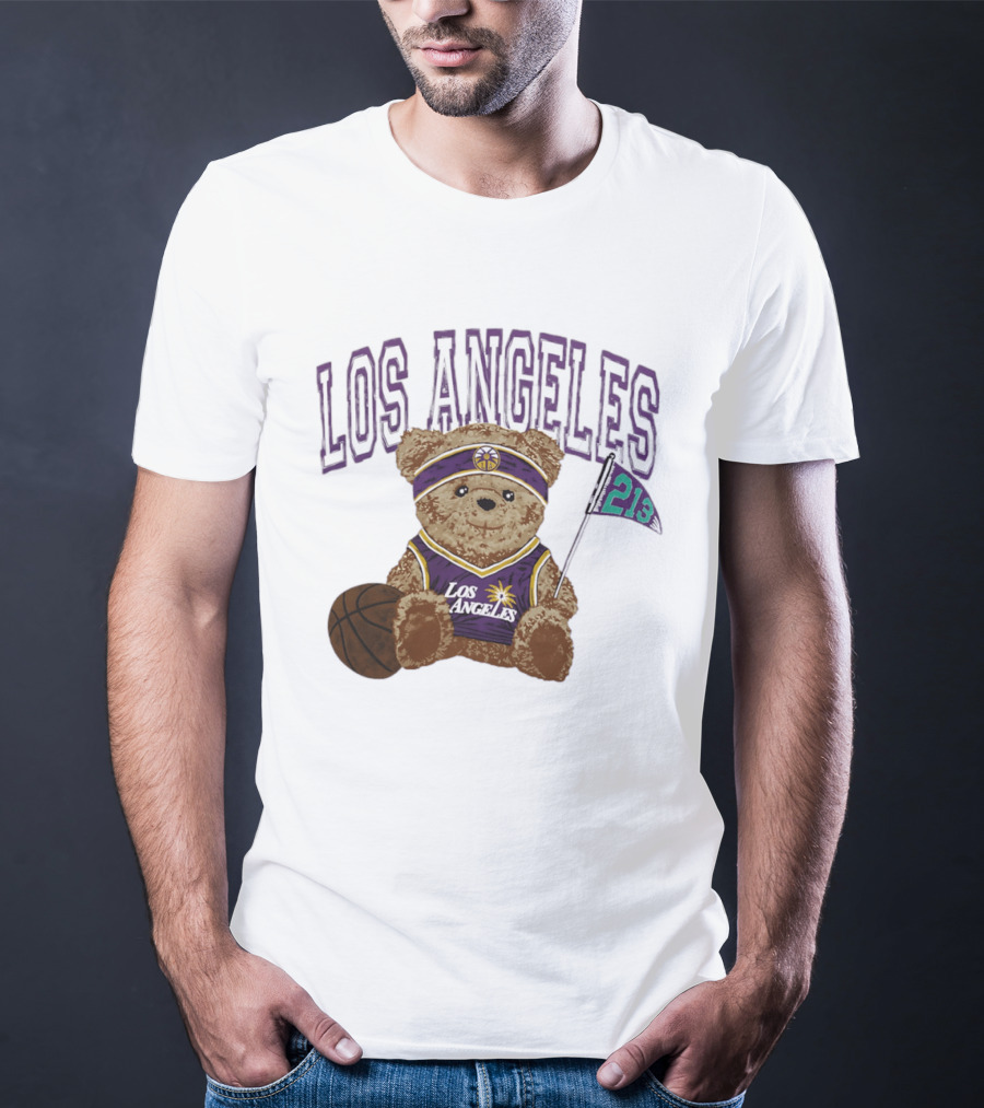 Los Angeles Basketball Bear 213 Team Spirit T-Shirt
