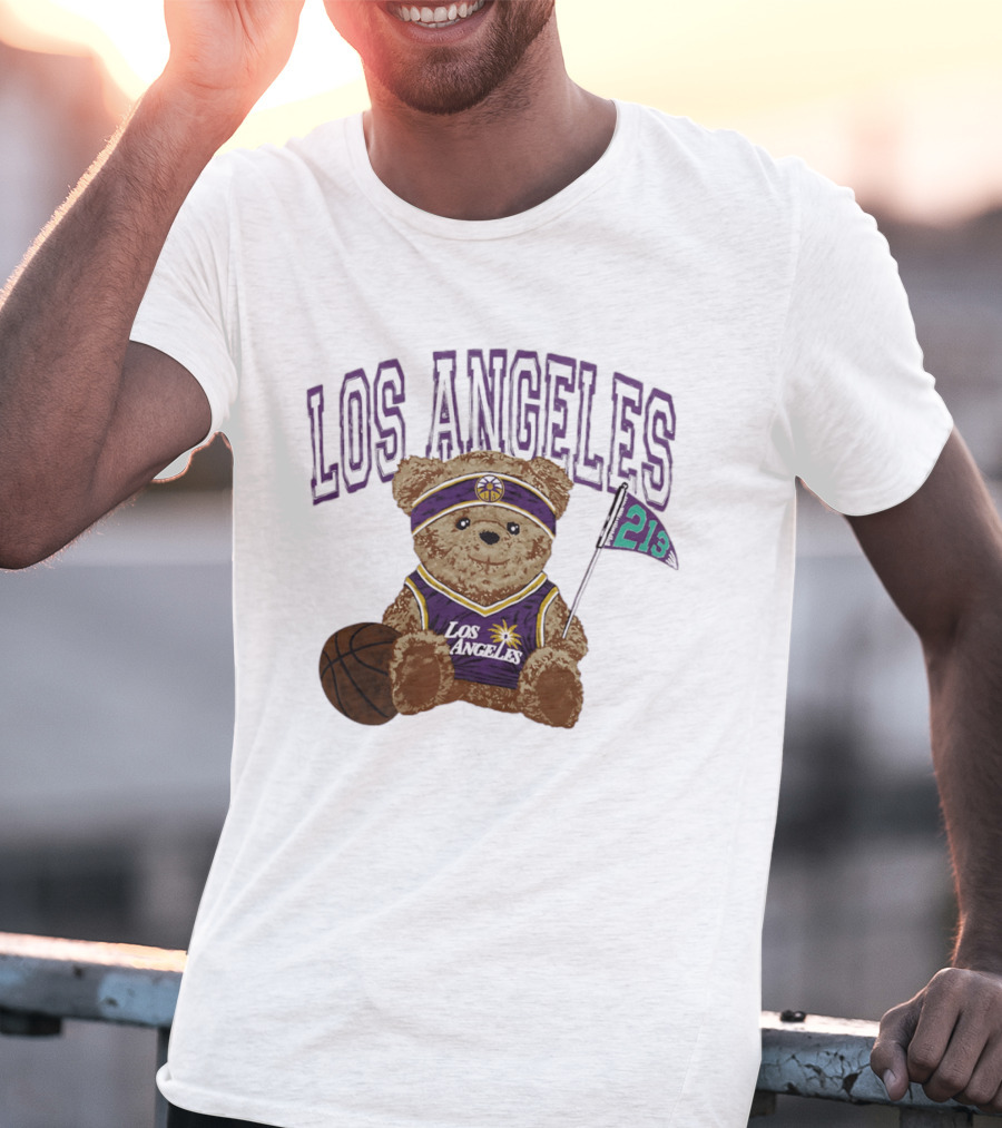 Los Angeles Basketball Bear 213 Team Spirit T-Shirt