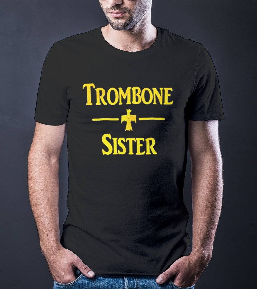 Trombone Sister Yellow Thunderbird Between Lines T-Shirt