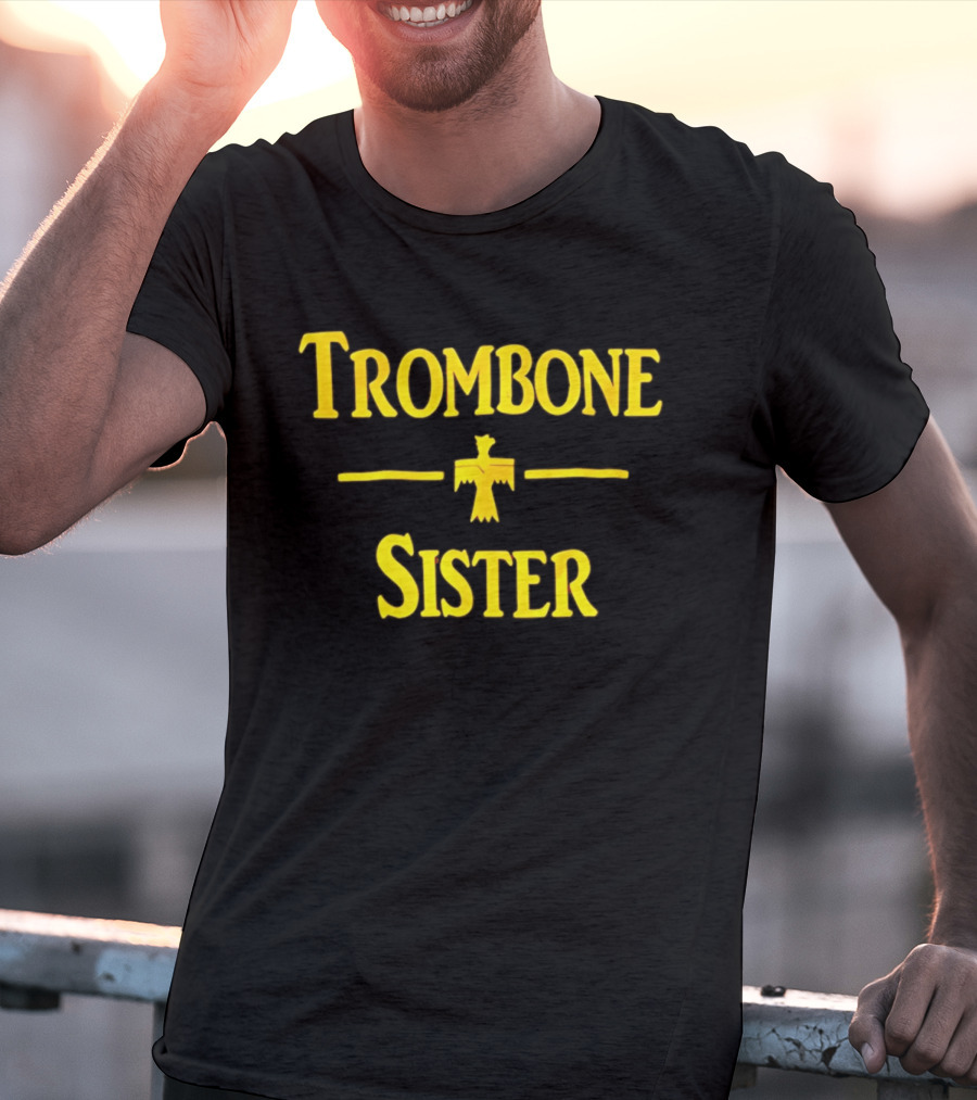 Trombone Sister Yellow Thunderbird Between Lines T-Shirt