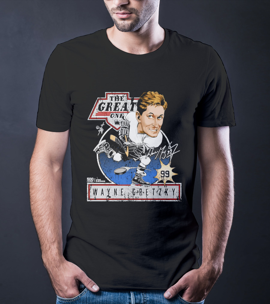 Wayne Gretzky The Great One Los Angeles Kings Caricature Bruce Stark Collection 99 T-Shirt