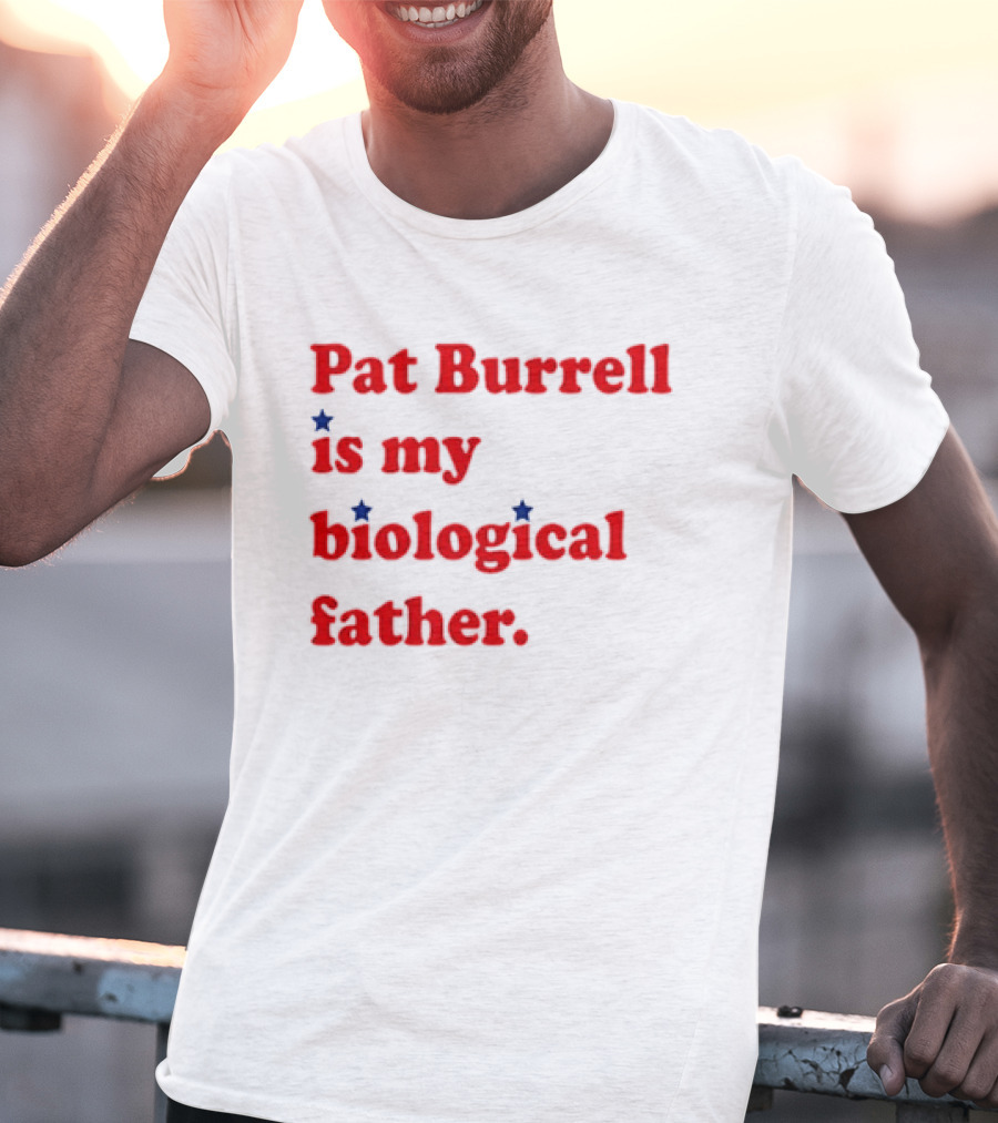 Pat Burrell Is My Biological Father Red Blue Star Dots T-Shirt