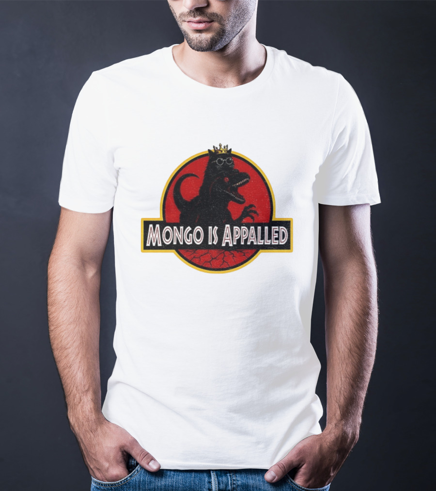 Mongo Is Appalled Dinosaur Crown Sunglasses Red Circle T-Shirt