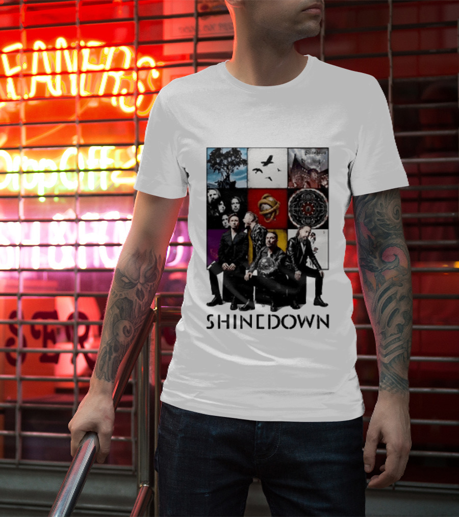 Shinedown Us And Them Album Cover Band Members Collage T-Shirt