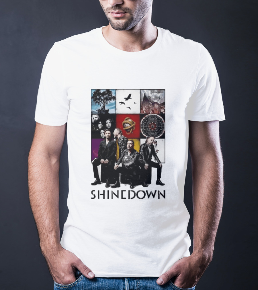 Shinedown Us And Them Album Cover Band Members Collage T-Shirt