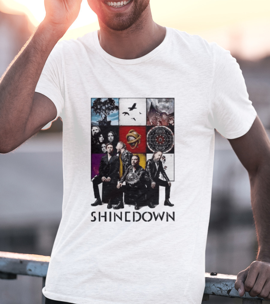 Shinedown Us And Them Album Cover Band Members Collage T-Shirt