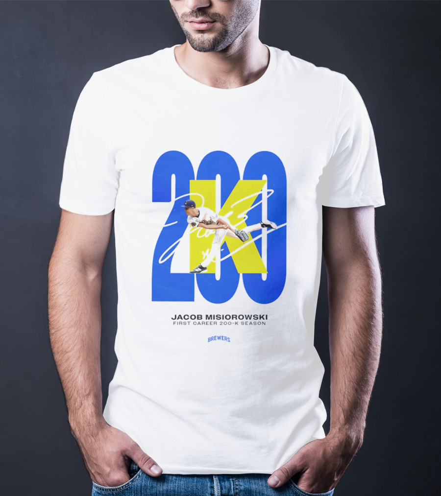 Jacob Misiorowski First Career 200 K Season Brewers 200K T-Shirt