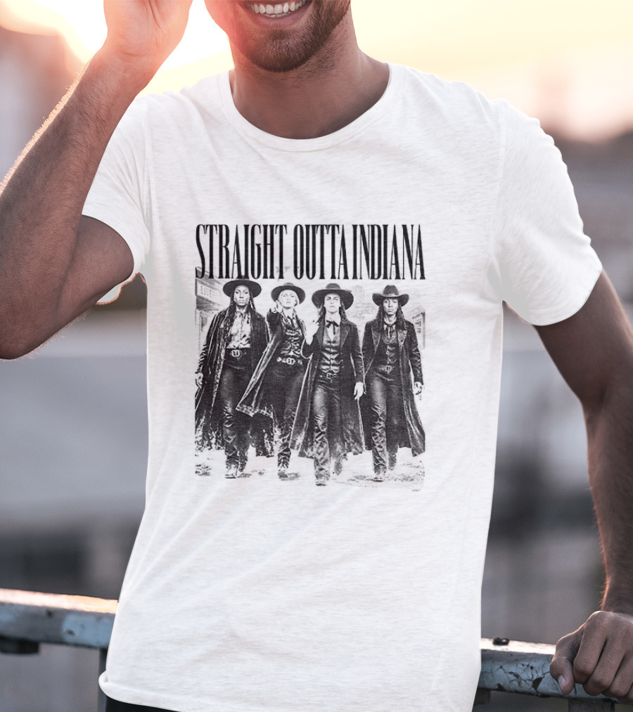Straight Outta Indiana Cunningham Caitlin Clark Feverstone T-Shirt