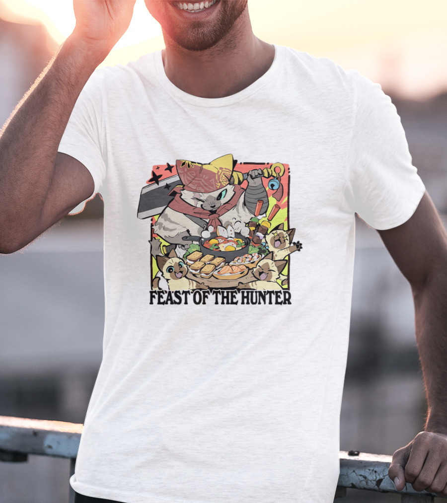 Feast Of The Hunter Cats Cooking Sushi And Food Celebration T-Shirt