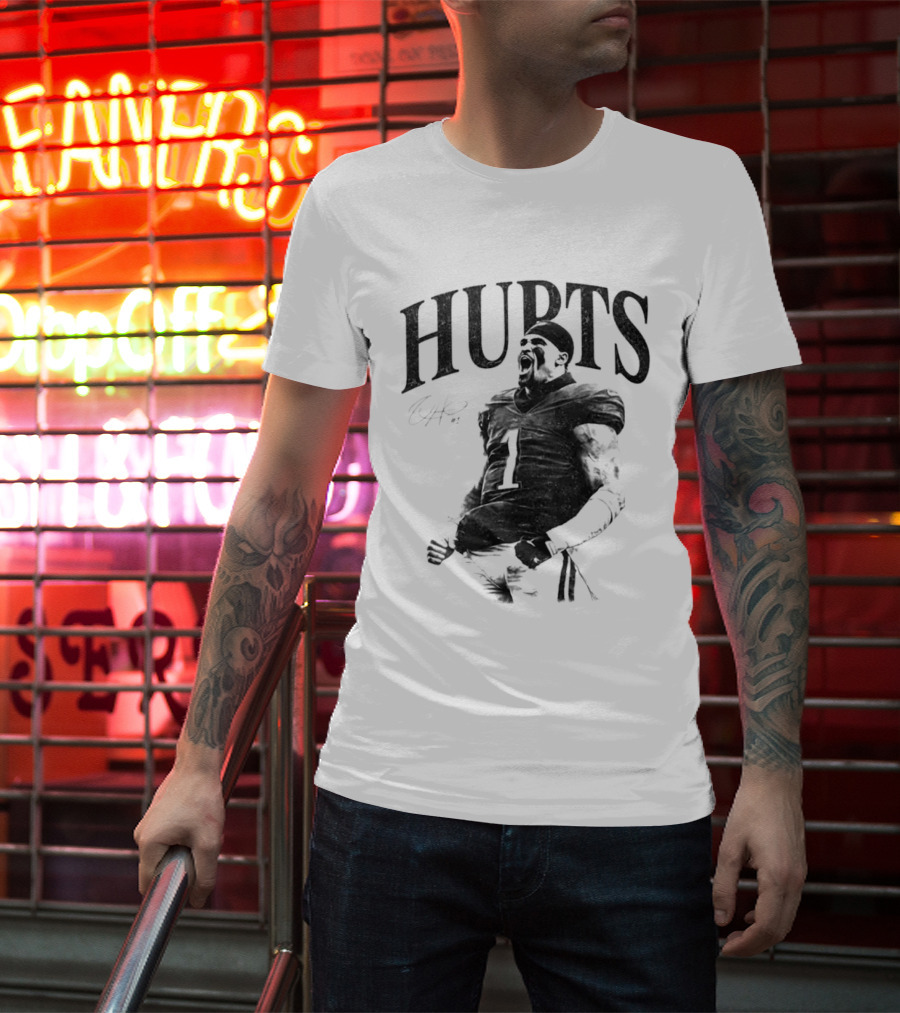 Jalen Hurts Philadelphia Eagles Number One Signature Football Player T-Shirt