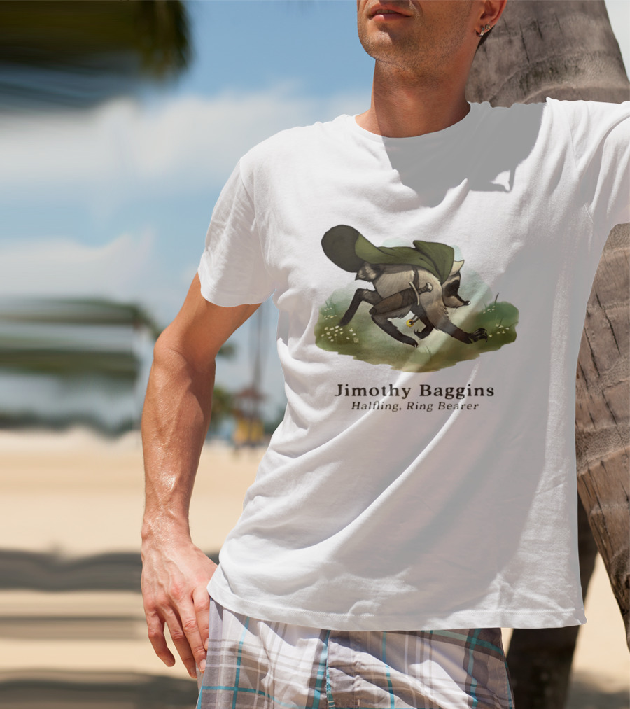 Jimothy Baggins Halfling Ring Bearer Raccoon Adventure T-Shirt