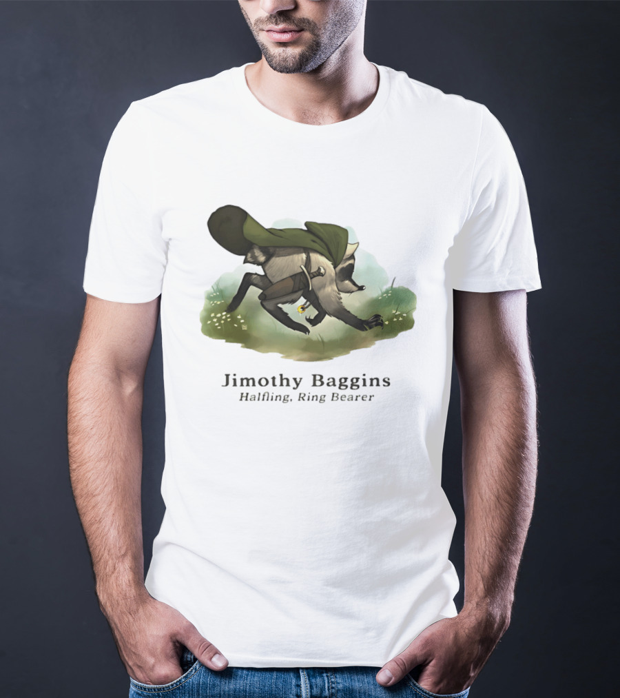 Jimothy Baggins Halfling Ring Bearer Raccoon Adventure T-Shirt