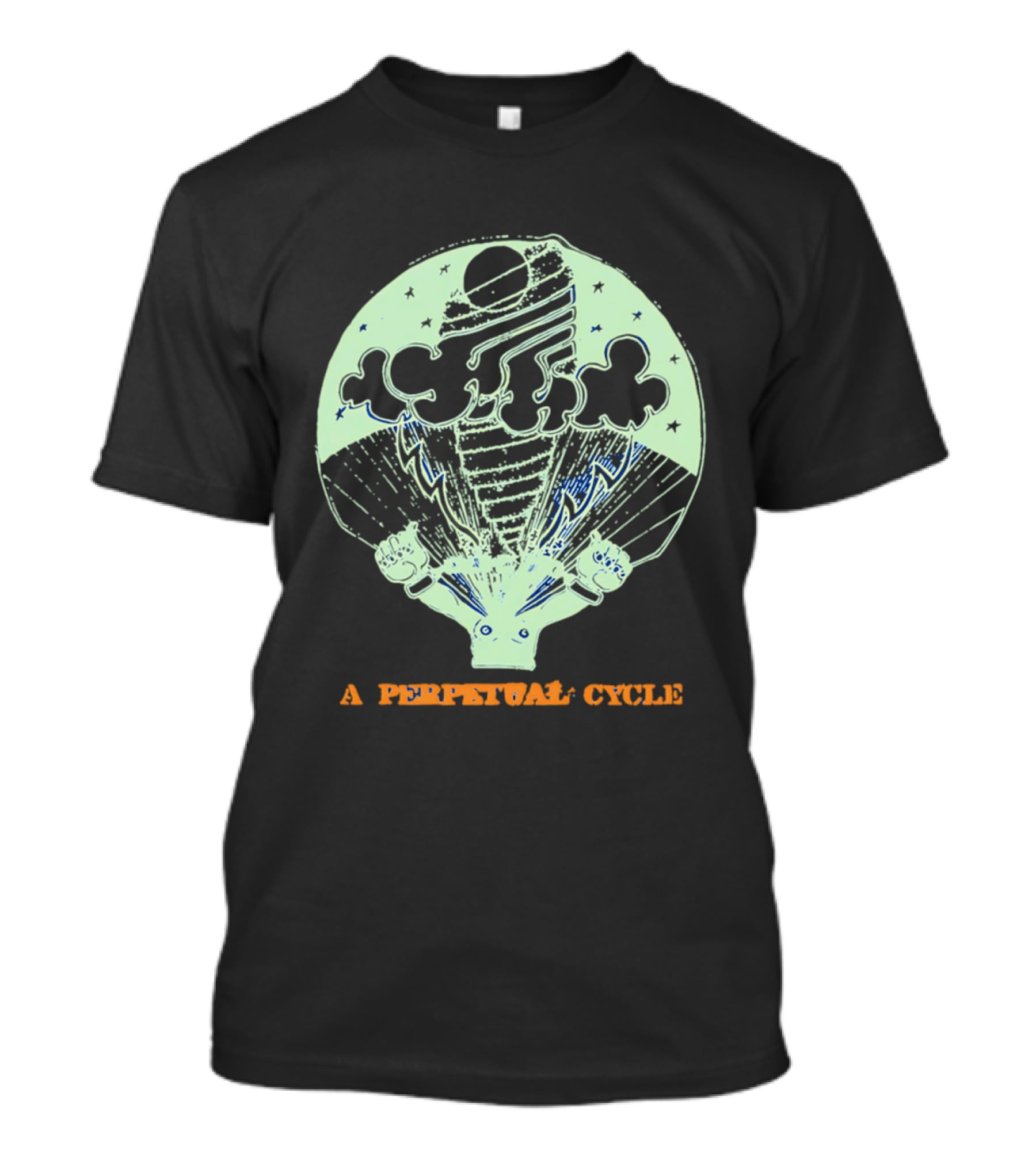 A Perpetual Cycle Tornado 4545 Hands Clouds Stars T-Shirt