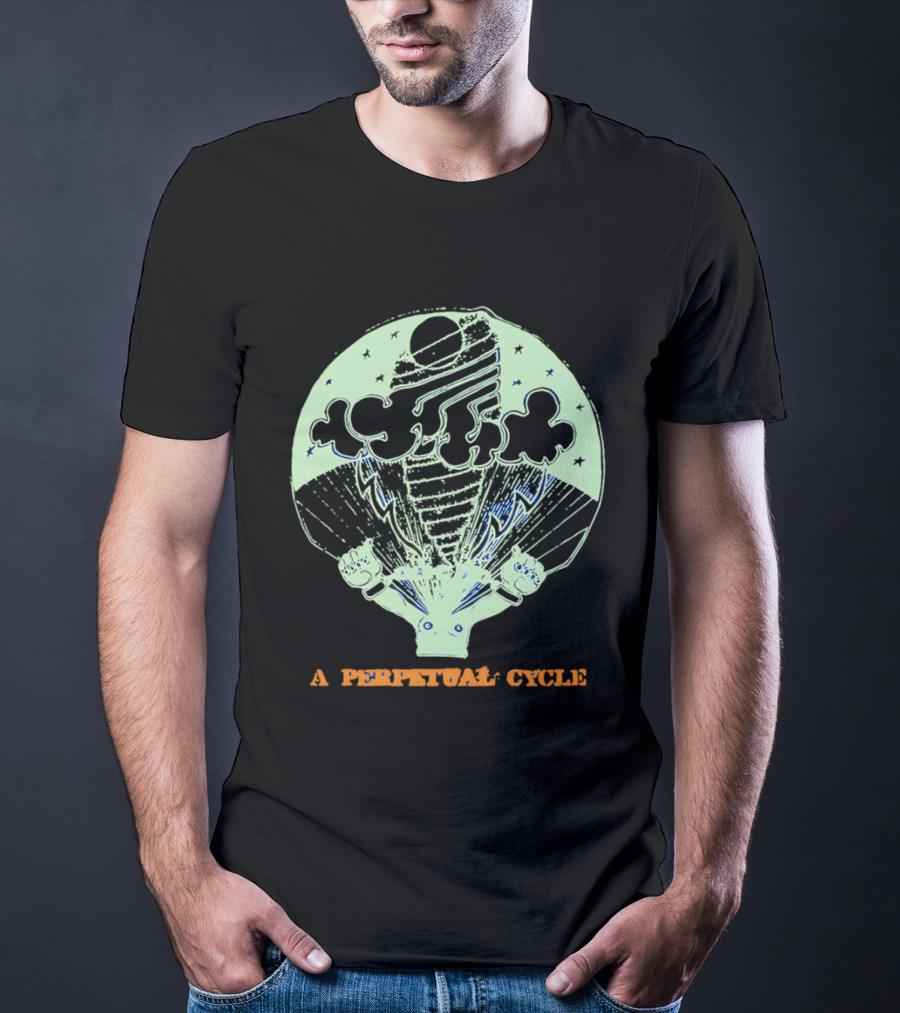 A Perpetual Cycle Tornado 4545 Hands Clouds Stars T-Shirt