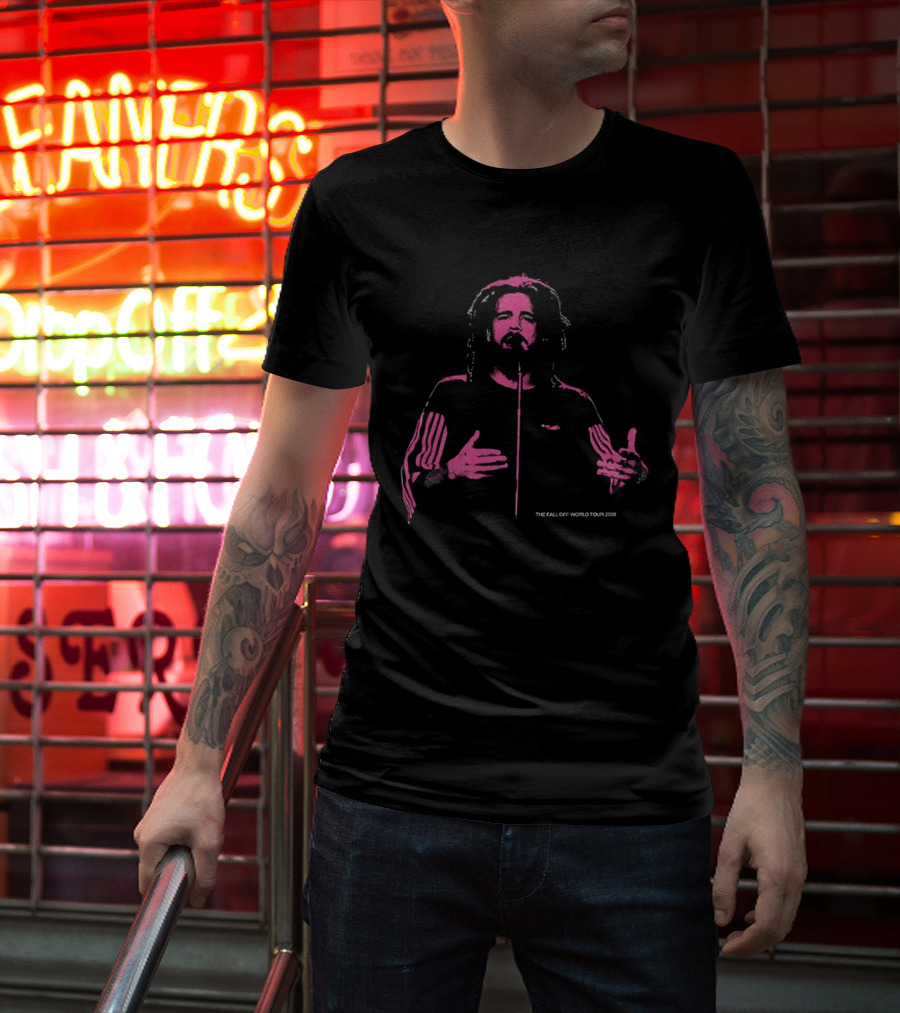 J. Cole The Fall Off World Tour 2026 Pink T-Shirt
