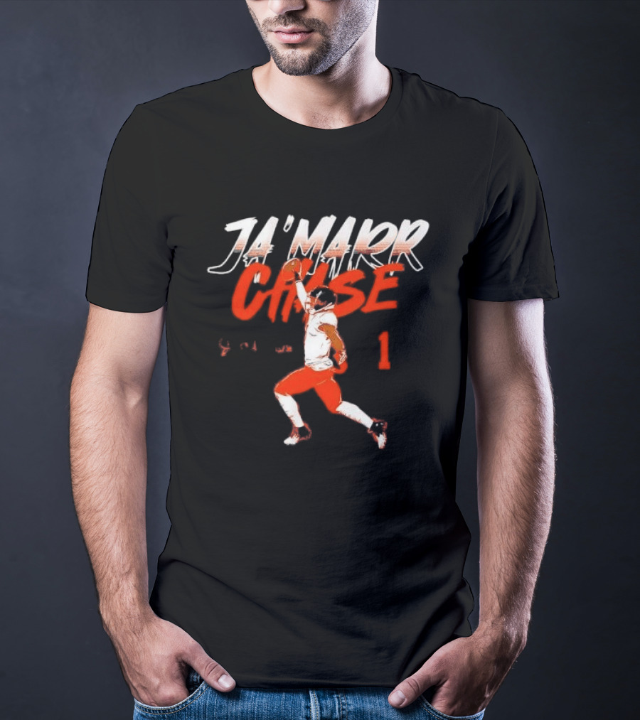 Cincinnati Bengals Ja'Marr Chase One Handed Catch 1 Receiver T-Shirt