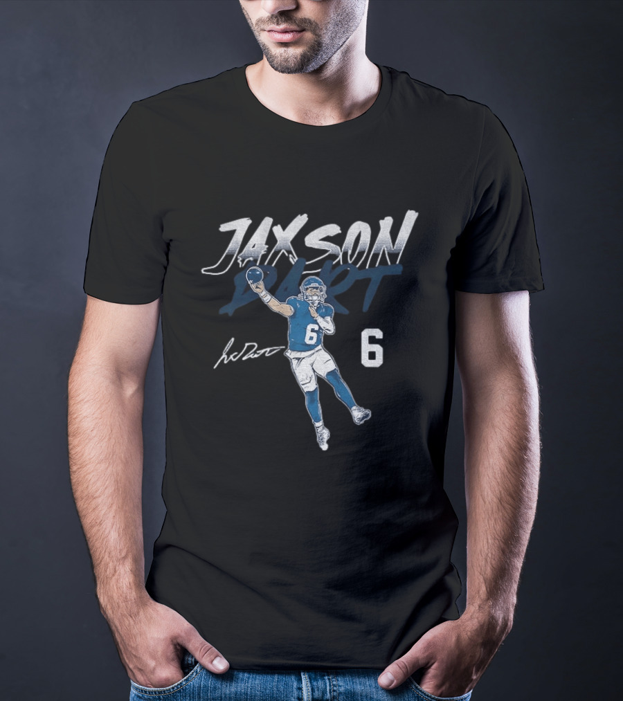 Jaxson Dart New York Giants Quarterback Number 6 Football Player T-Shirt