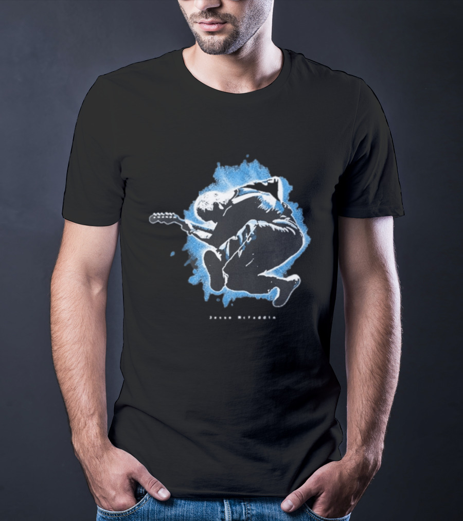 Jesse Mcfaddin Guitarist Blue Splash T-Shirt