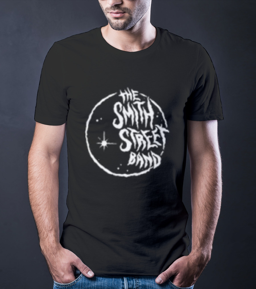 The Smith Street Band Black Moon Design White Circular T-Shirt