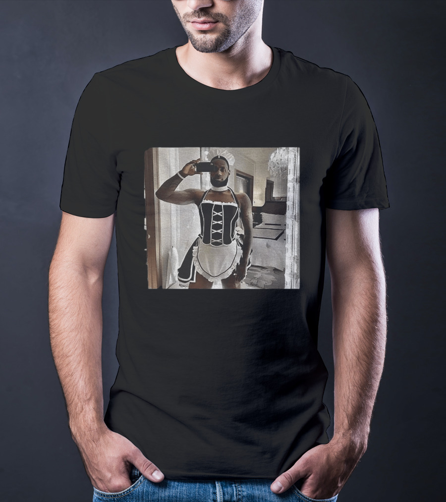LeBron James Maid Costume Selfie T-Shirt