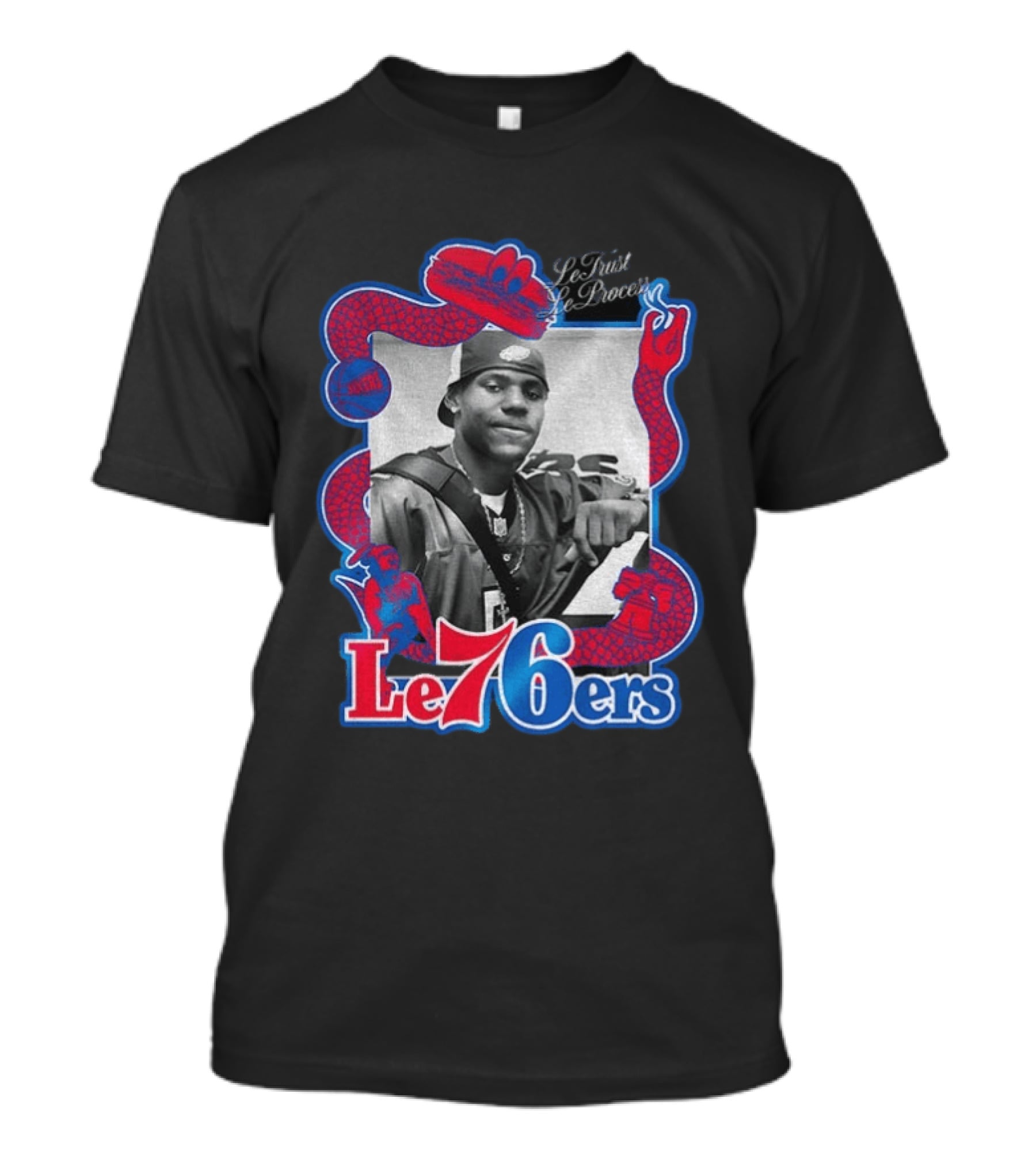 LeTrust LeProcess LeBron James Le76ers Snake Motif T-Shirt