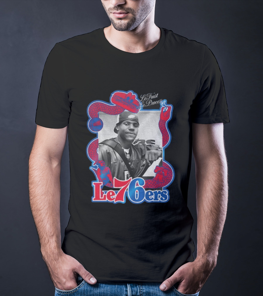LeTrust LeProcess LeBron James Le76ers Snake Motif T-Shirt