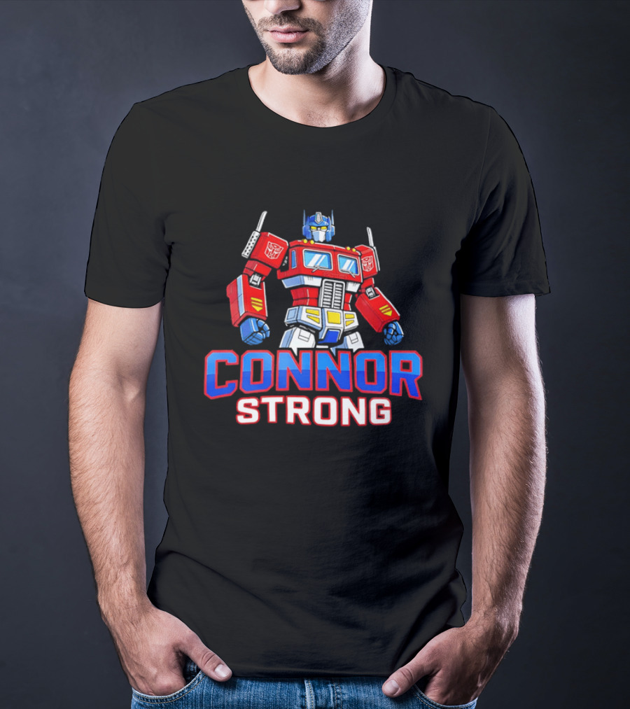 Connor Strong Transformers Optimus Prime Robot Cartoon T-Shirt