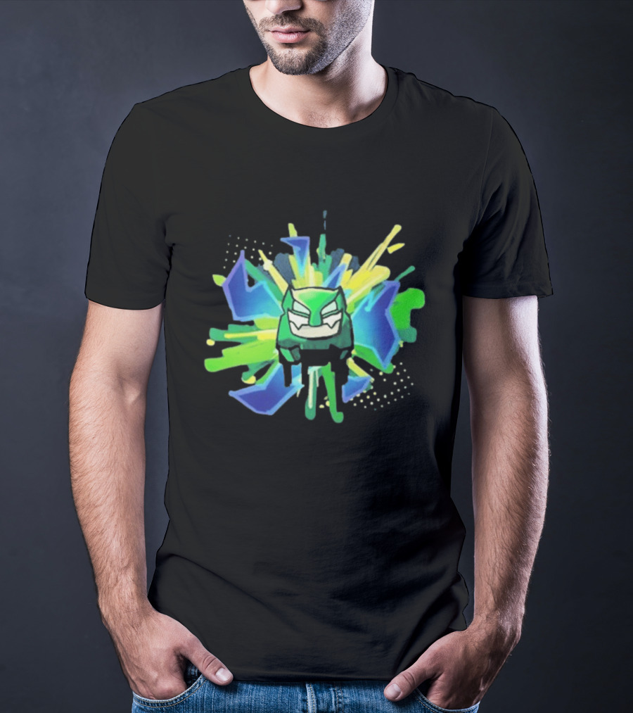 Vortrox Graffiti Green Blue Splash T-Shirt