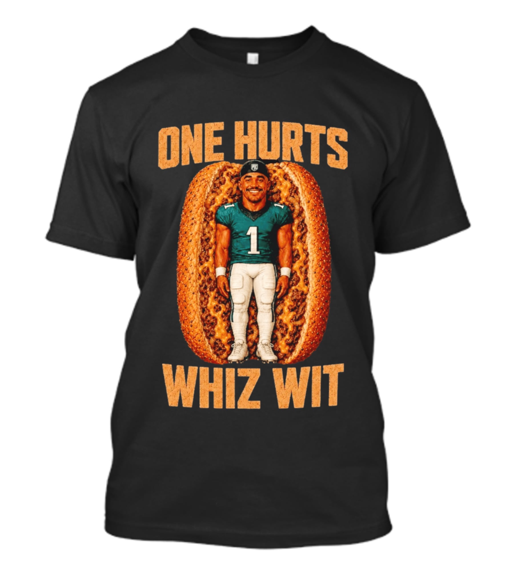 Philadelphia Eagles Jalen Hurts One Whiz Wit Cheesesteak Football Player T-Shirt