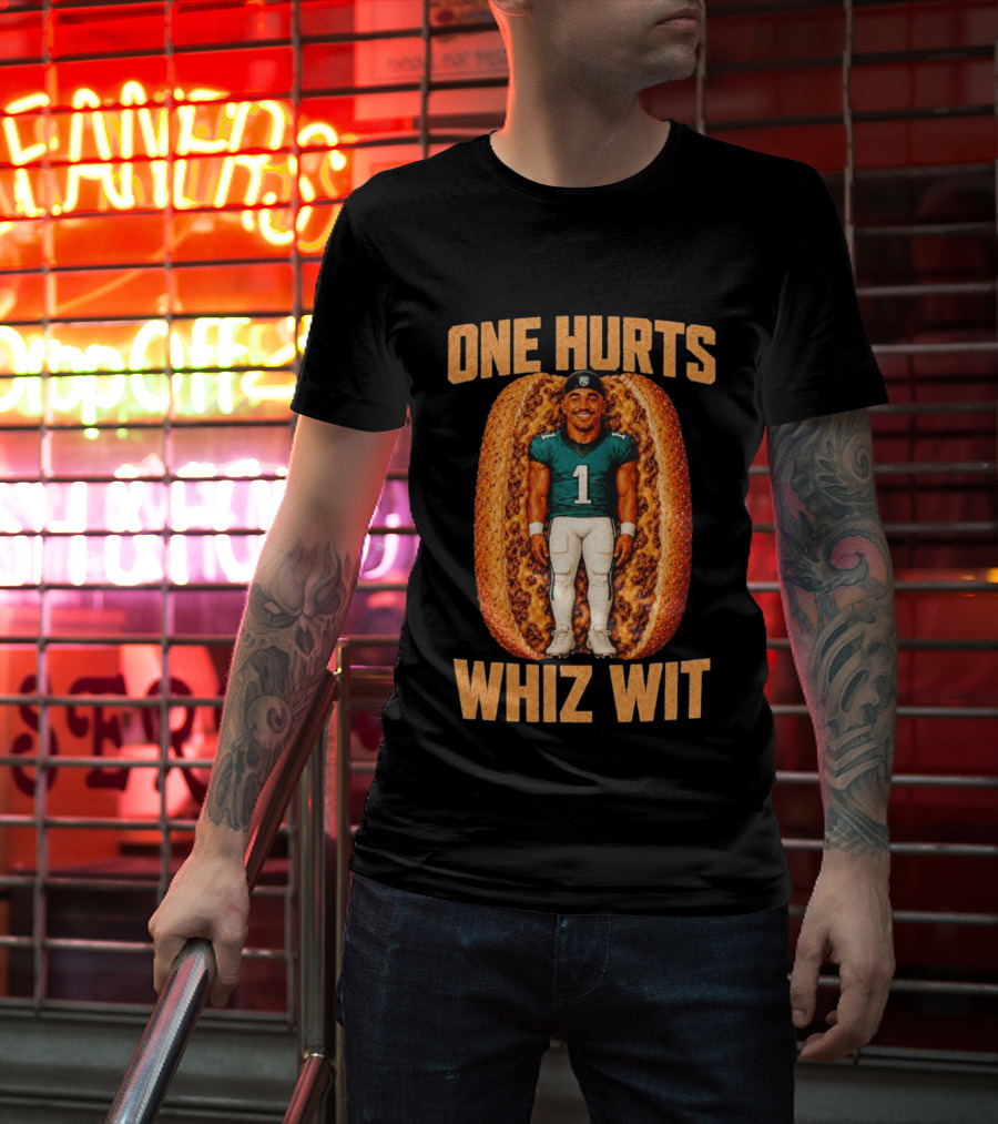Philadelphia Eagles Jalen Hurts One Whiz Wit Cheesesteak Football Player T-Shirt